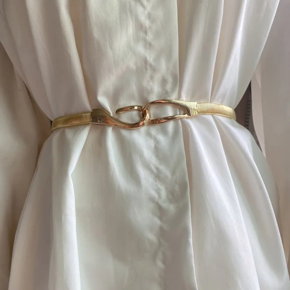 Boutique Accessories - 2/$30 Gold Metal Waist Chain Belt Loop Buckle Skinny Slim For Dress Tunic Coat